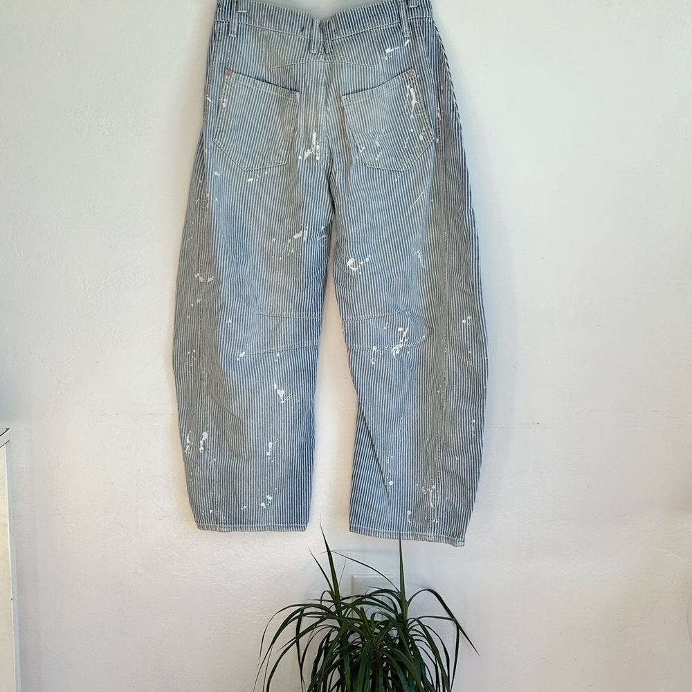 We The Free Good Luck Mid-Rise
Stripe Barrel Jeans
